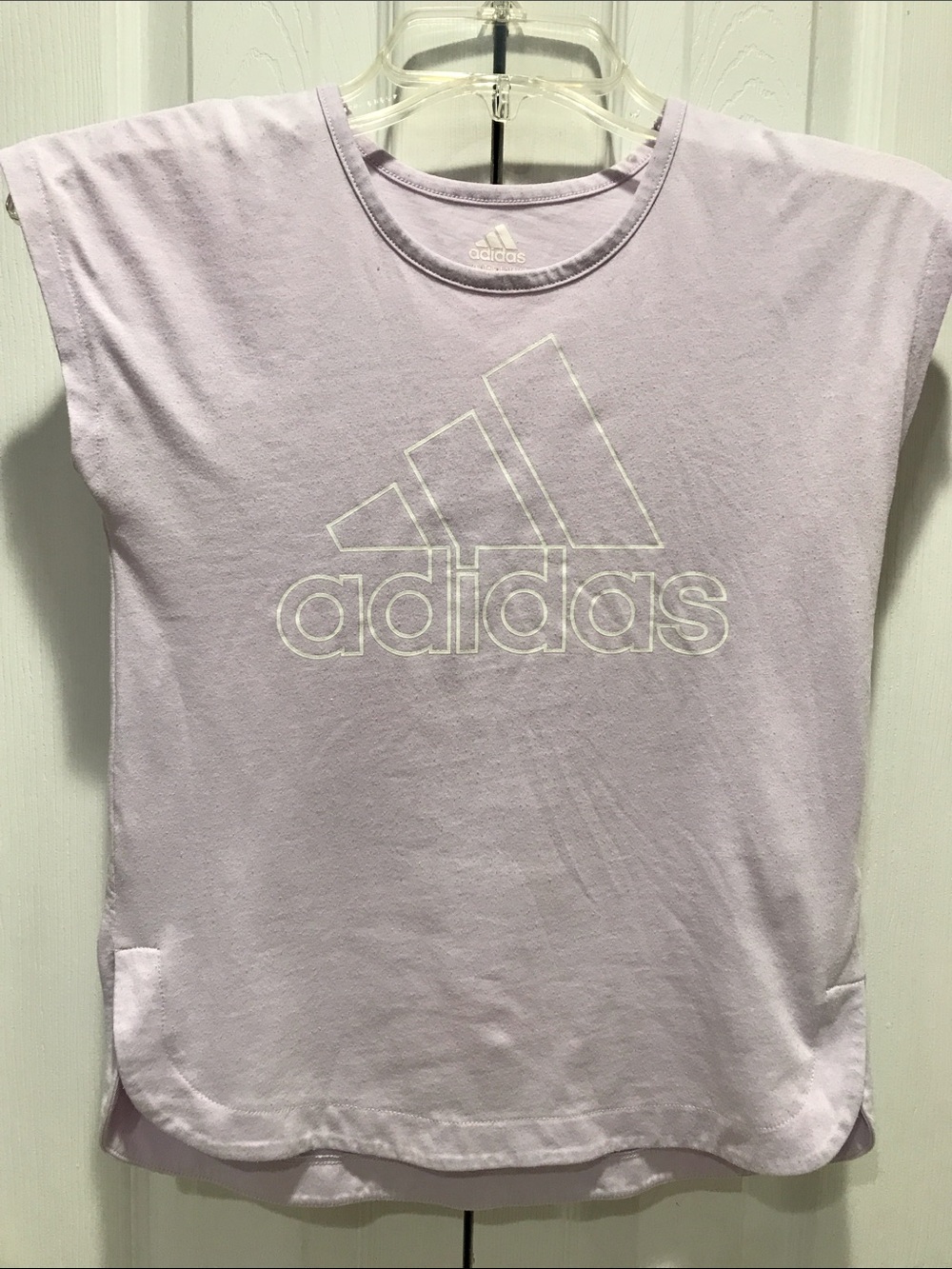 🍏 Adidas Girl’s Lavender Short Sleeved Top, Size S (7-8 years)